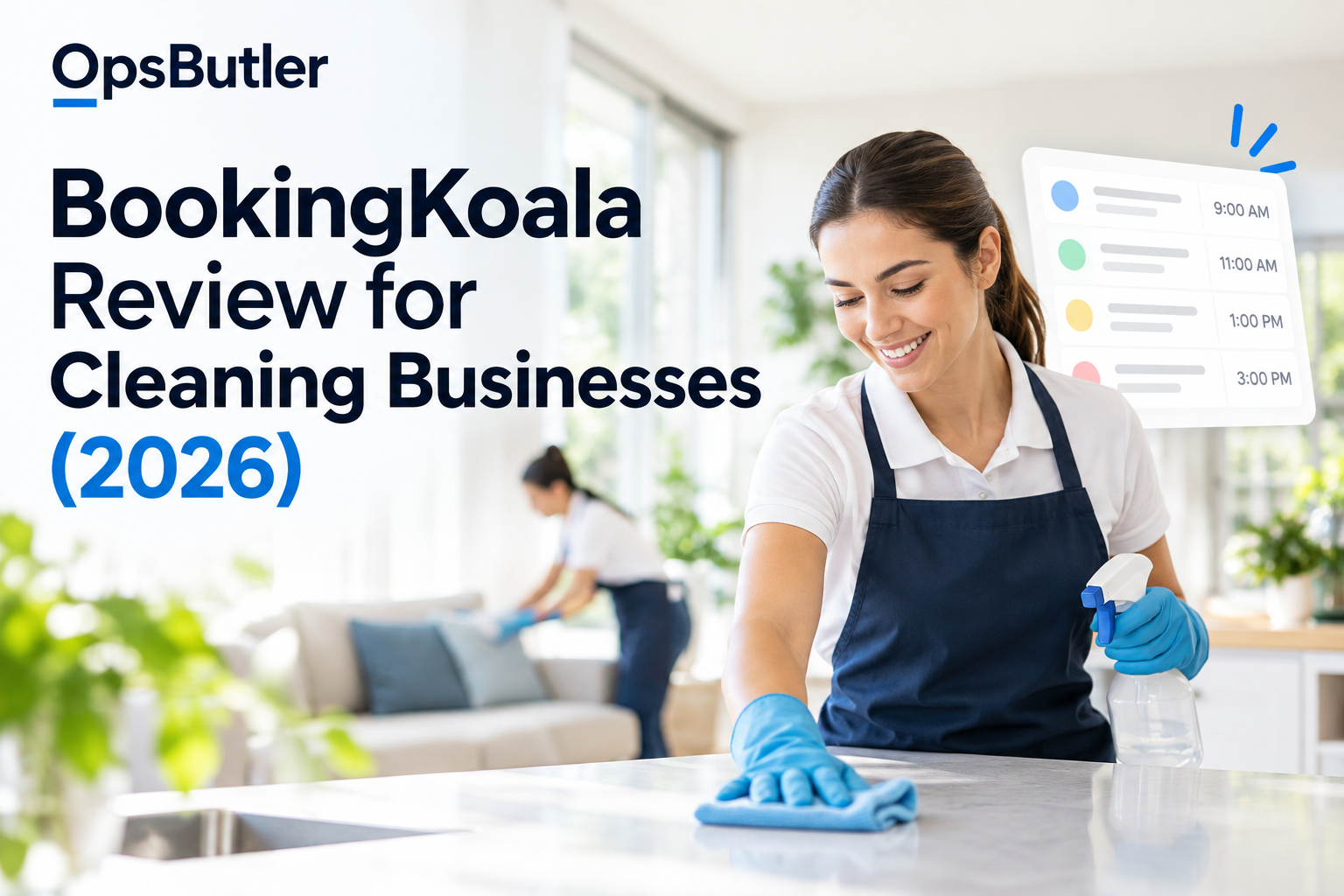 BookingKoala review for cleaning businesses with online booking and scheduling