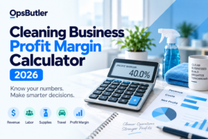 Cleaning business profit margin calculator for tracking revenue, costs, and net profit
